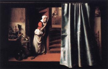 尼古拉斯 瑪斯 Eavesdropper with a Scolding Woman 尼古拉斯 瑪斯 Eavesdropper with a Scolding Woman